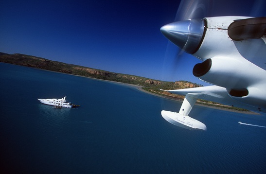 A Mallard over the north-west coast of Australia